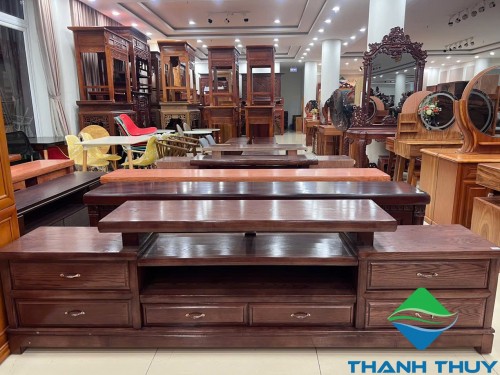 KỆ TI VI GỖ SỒI KTV009