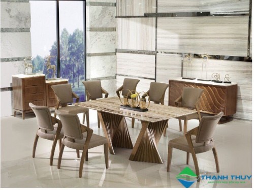 BỘ BÀN ĂN MẶT ĐÁ CẨM THẠCH AT-826