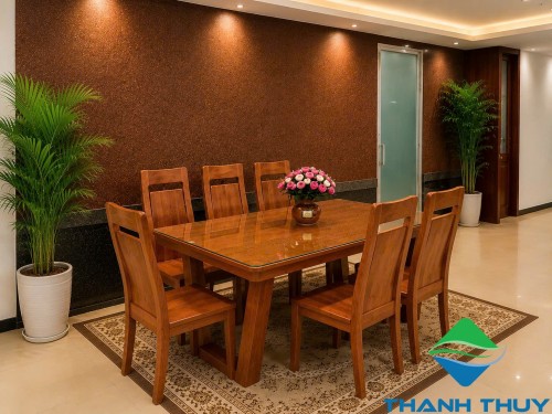 BỘ BÀN ĂN GỖ TỰ NHIÊN KIỂU THIẾT KẾ BA-139