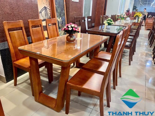 BỘ BÀN ĂN GỖ TỰ NHIÊN KIỂU THIẾT KẾ BA-138