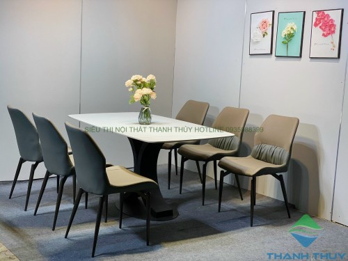 BỘ BÀN ĂN MẶT ĐÁ NHẬP KHẨU HIỆN ĐẠI BA - 011