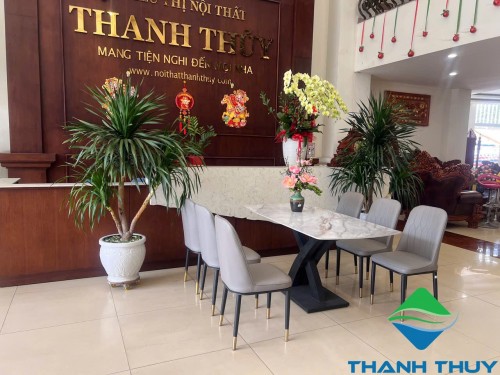 BỘ BÀN ĂN MẶT ĐÁ NHẬP KHẨU HIỆN ĐẠI BA - 032