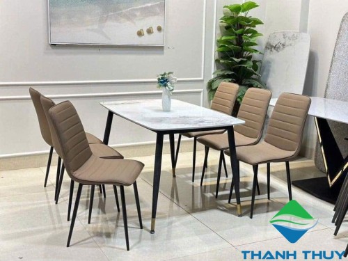 BỘ BÀN ĂN MẶT ĐÁ NHẬP KHẨU HIỆN ĐẠI BA - 026