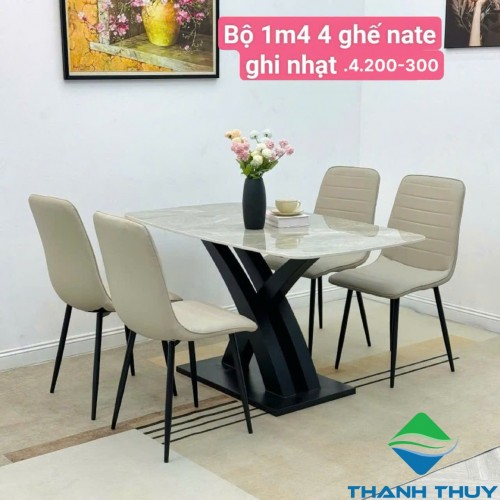 BỘ BÀN ĂN MẶT ĐÁ NHẬP KHẨU HIỆN ĐẠI BA - 028