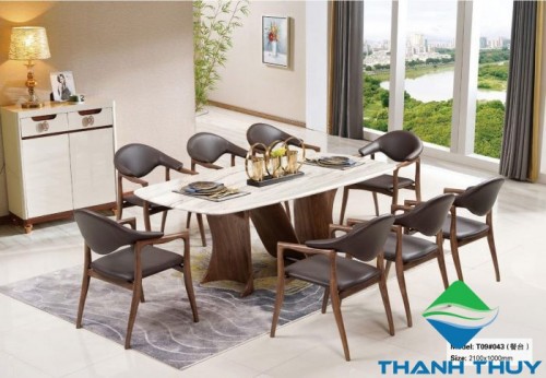 Bàn ăn đá Cẩm Thạch cao cấp