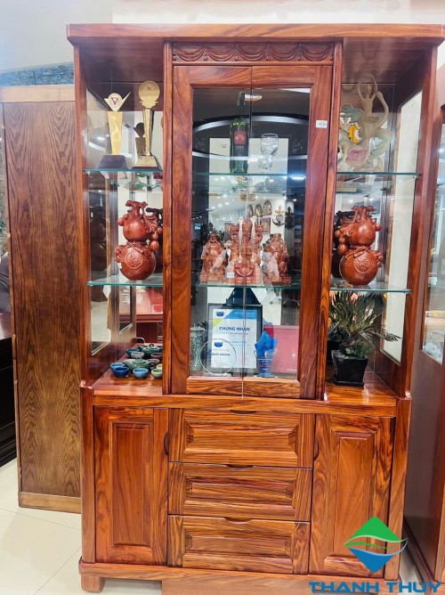 TỦ RƯỢU VUÔNG GỖ HƯƠNG XÁM TR008