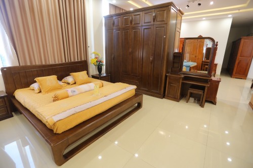 BỘ GIƯỜNG TỦ GỖ TỰ NHIÊN KIỂU THIẾT KẾ BGT - 002
