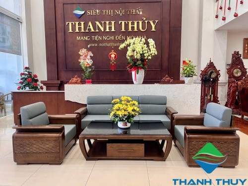 BỘ SALON ĐỐI KIỂU XÍCH SƠN MÀU ÓC CHÓ SLĐ -010