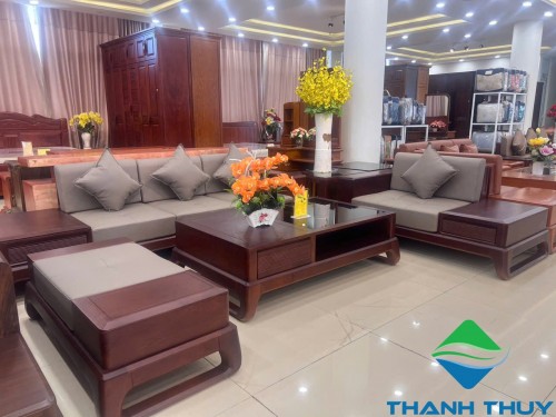 BỘ SALON 3 GHẾ GÕ ĐỎ  KIỂU HIỆN ĐẠI SL - AT019
