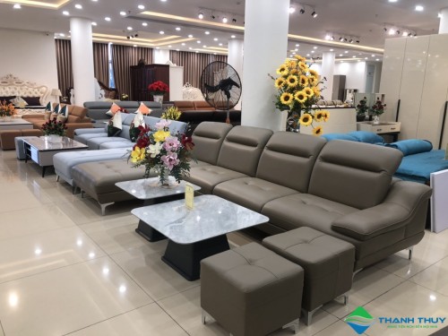 BỘ SOFA GÓC DA CAO CẤP PVC-9305