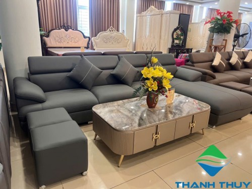 BỘ SOFA DA CHỐNG TRẦY SƯỚT, BÁM BẨN, CHỐNG BÁM MỰC SFD-HCD19