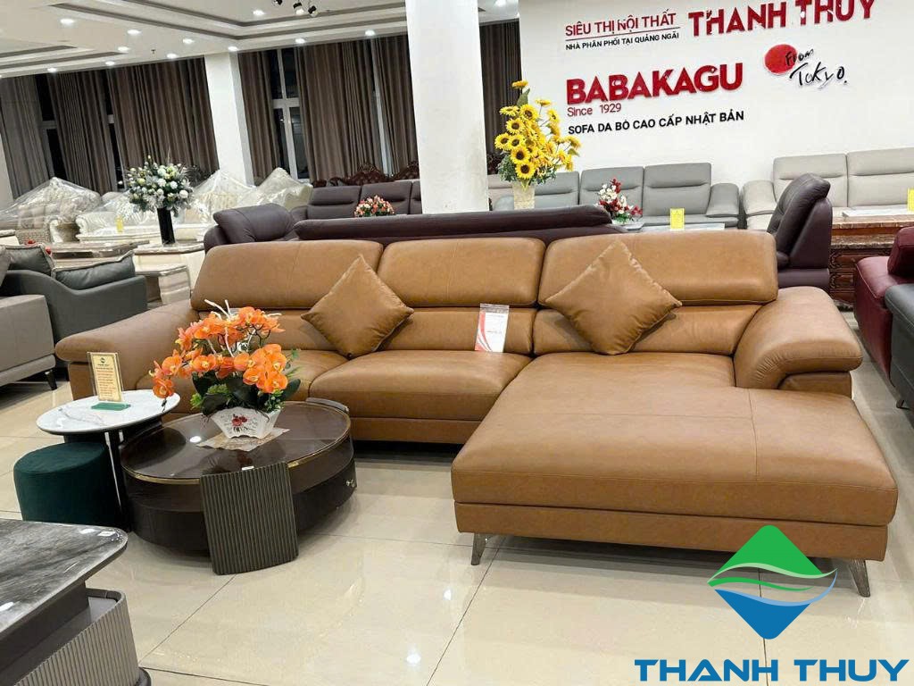 Sofa da bò Nhật Bản Babakagu