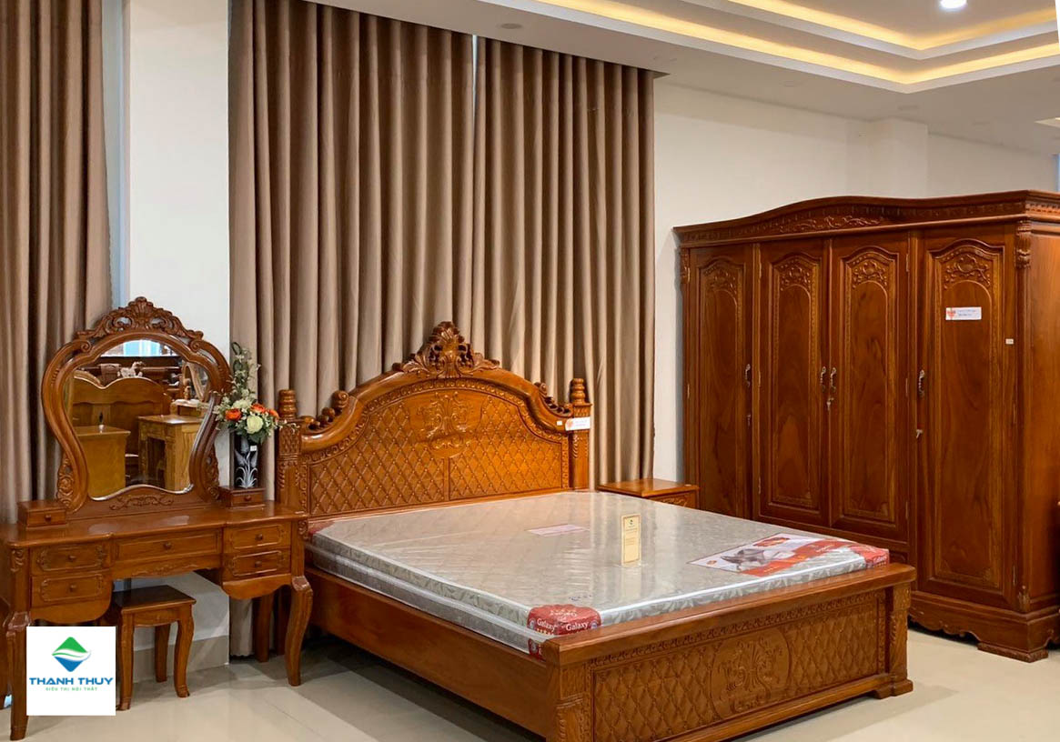 Bộ giường tủ gỗ tự nhiên